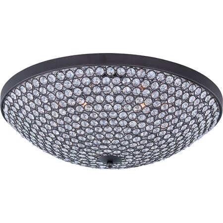 Maxim Lighting Glimmer 6-Light 19" Wide Bronze Flush Mount Light 39872BCBZ